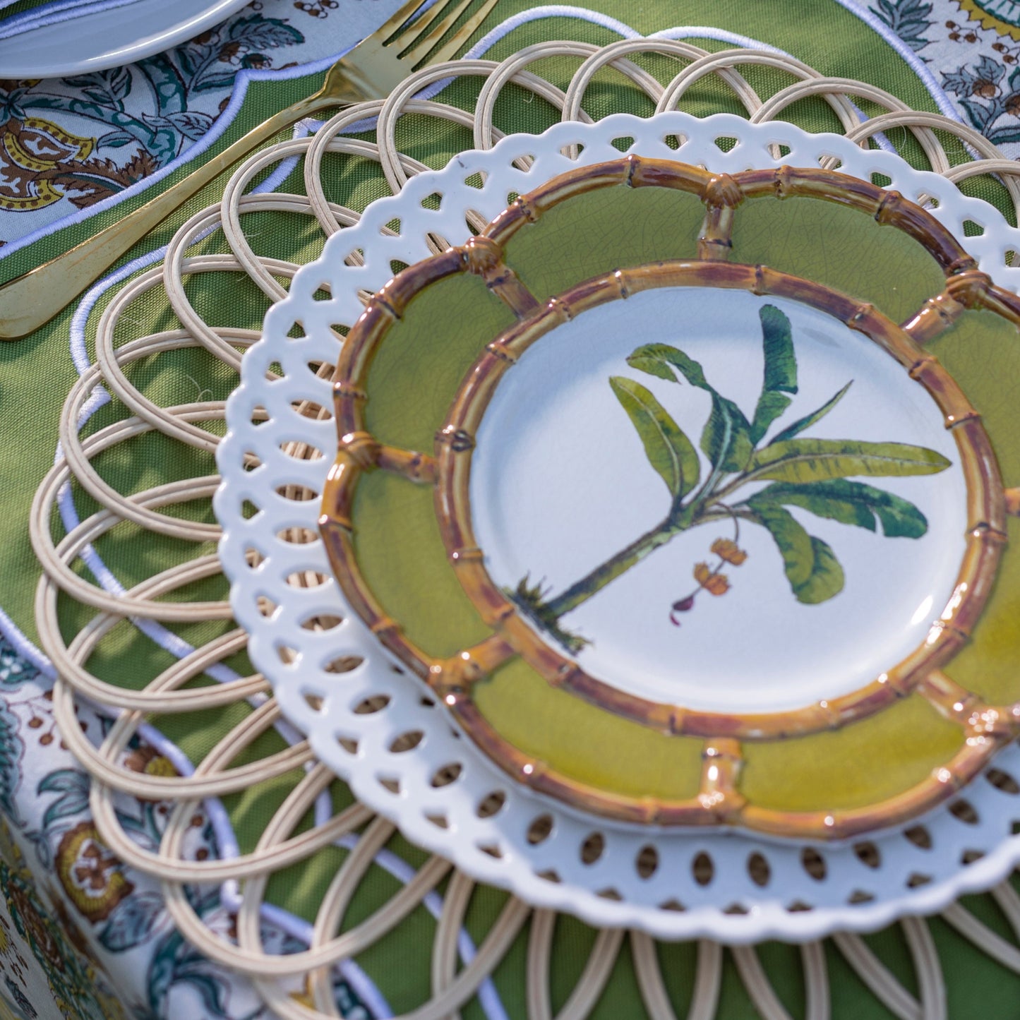 Plato de Melamina "Palm" (Set de 4)