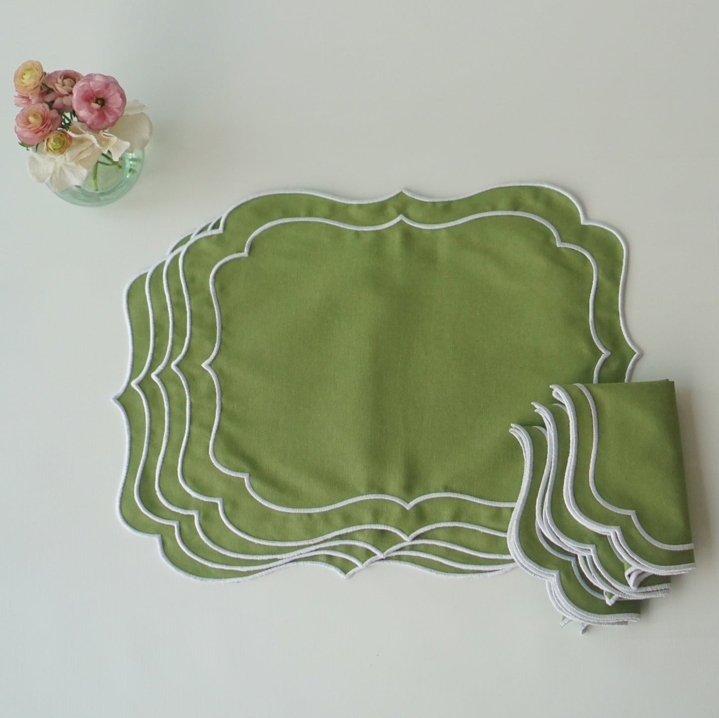 Mantel Individual y Servilleta "Gooseberry" (Set de 4)