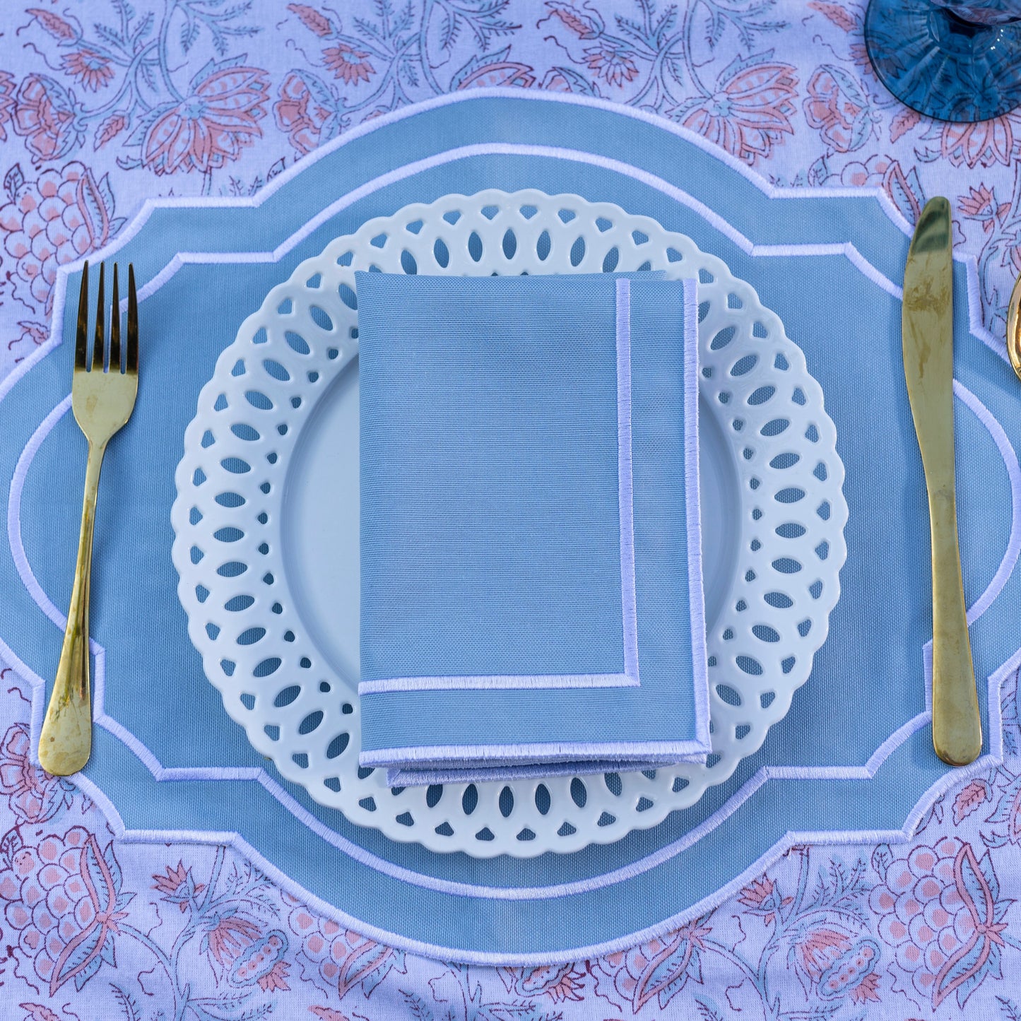 Mantel Individual y Servilleta "Mulberry" (Set de 4)