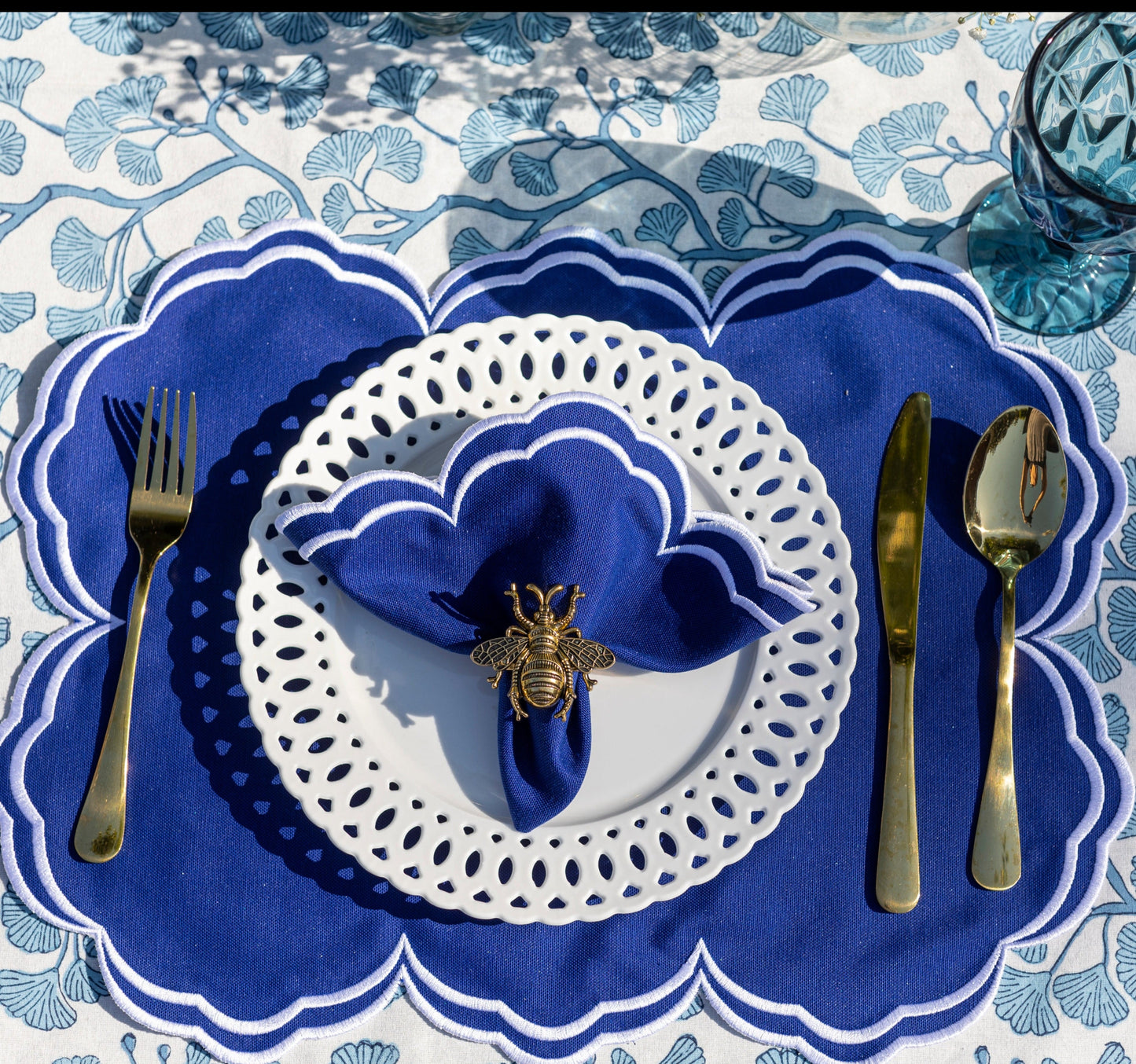 Mantel Individual y Servilleta "Blueberry" (Set de 4)