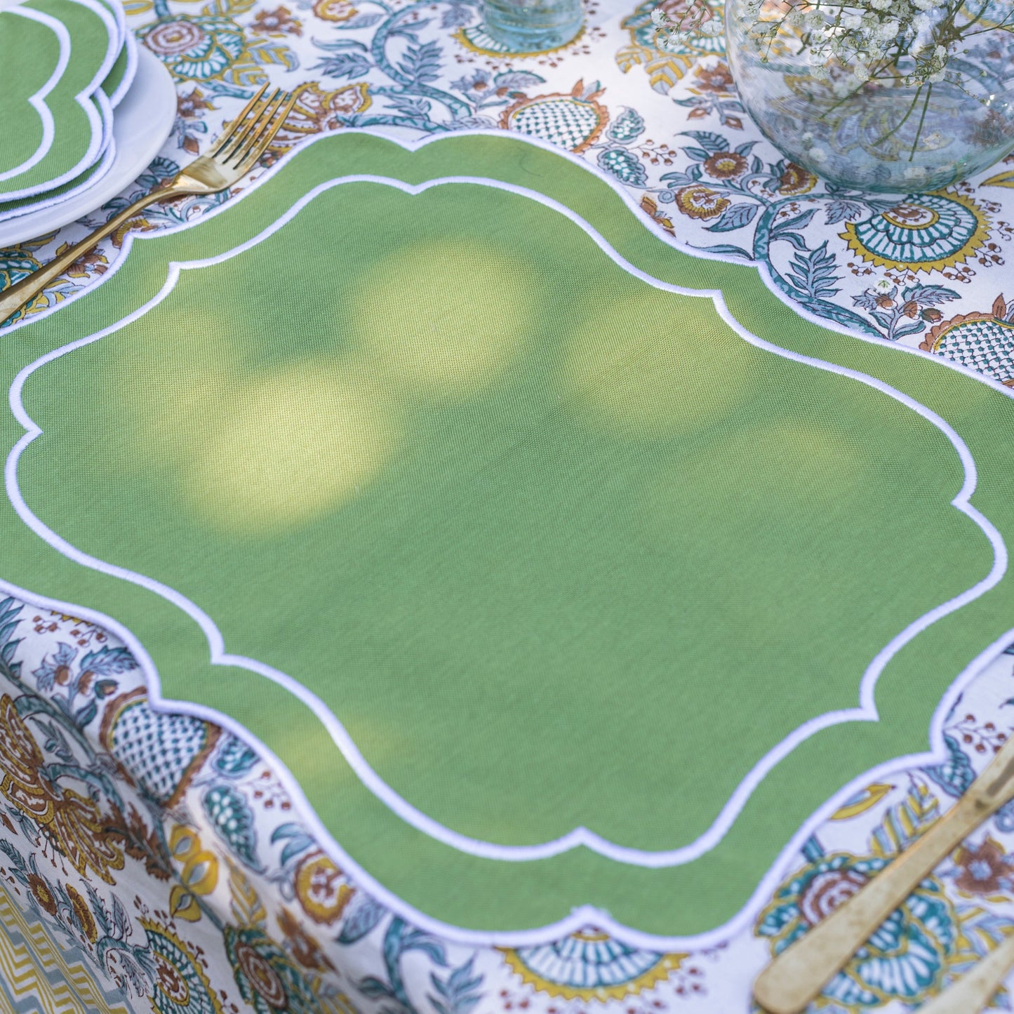 Mantel Individual y Servilleta "Gooseberry" (Set de 4)